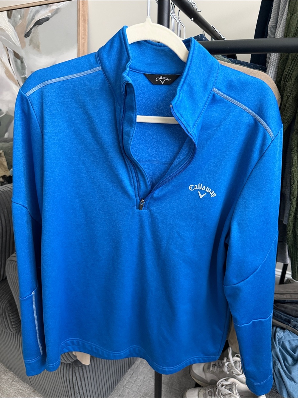 Callaway Royal Blue Men's Quarter-Zip Pullover